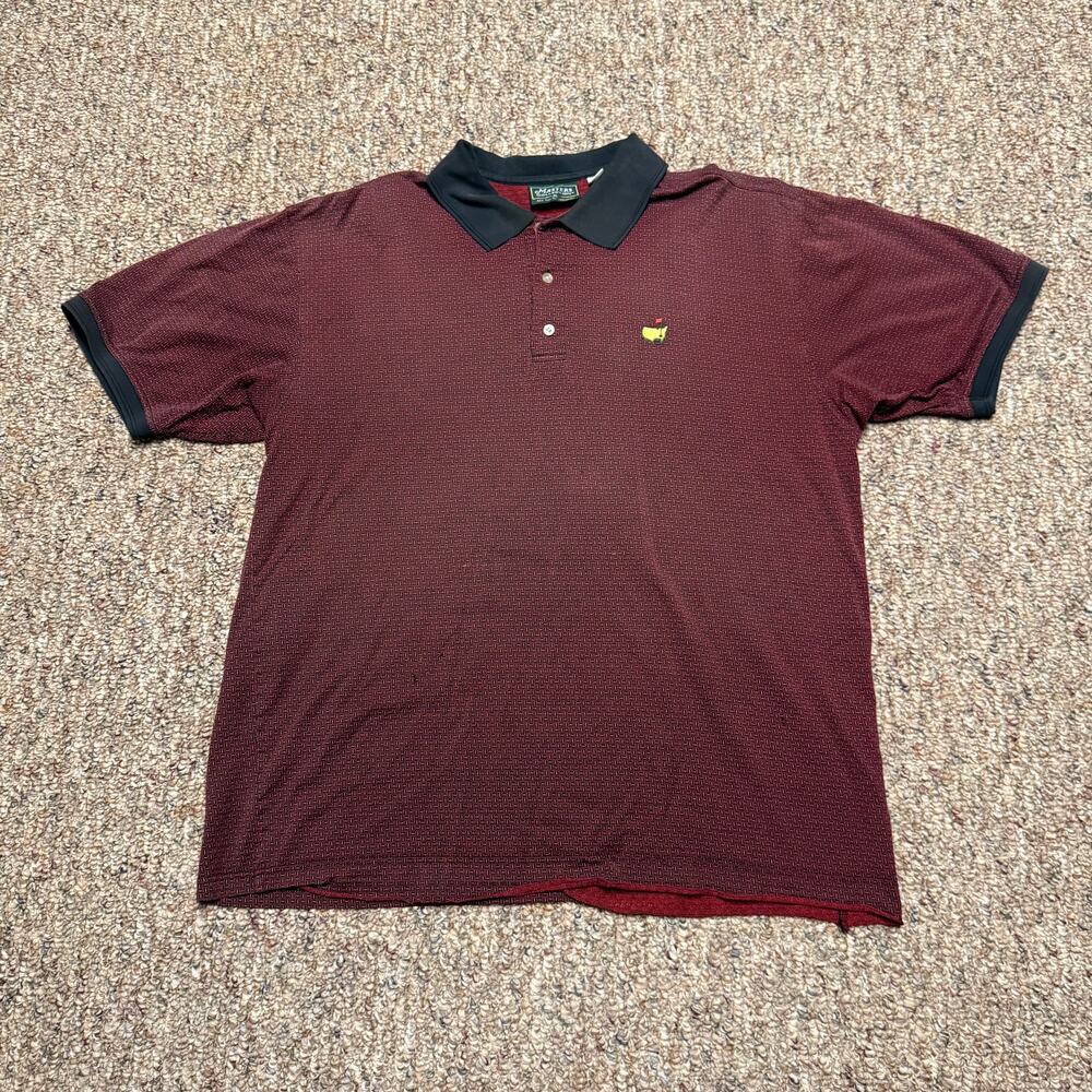 Masters Polo Shirt Mens Extra Large Red Masters Collection Golf